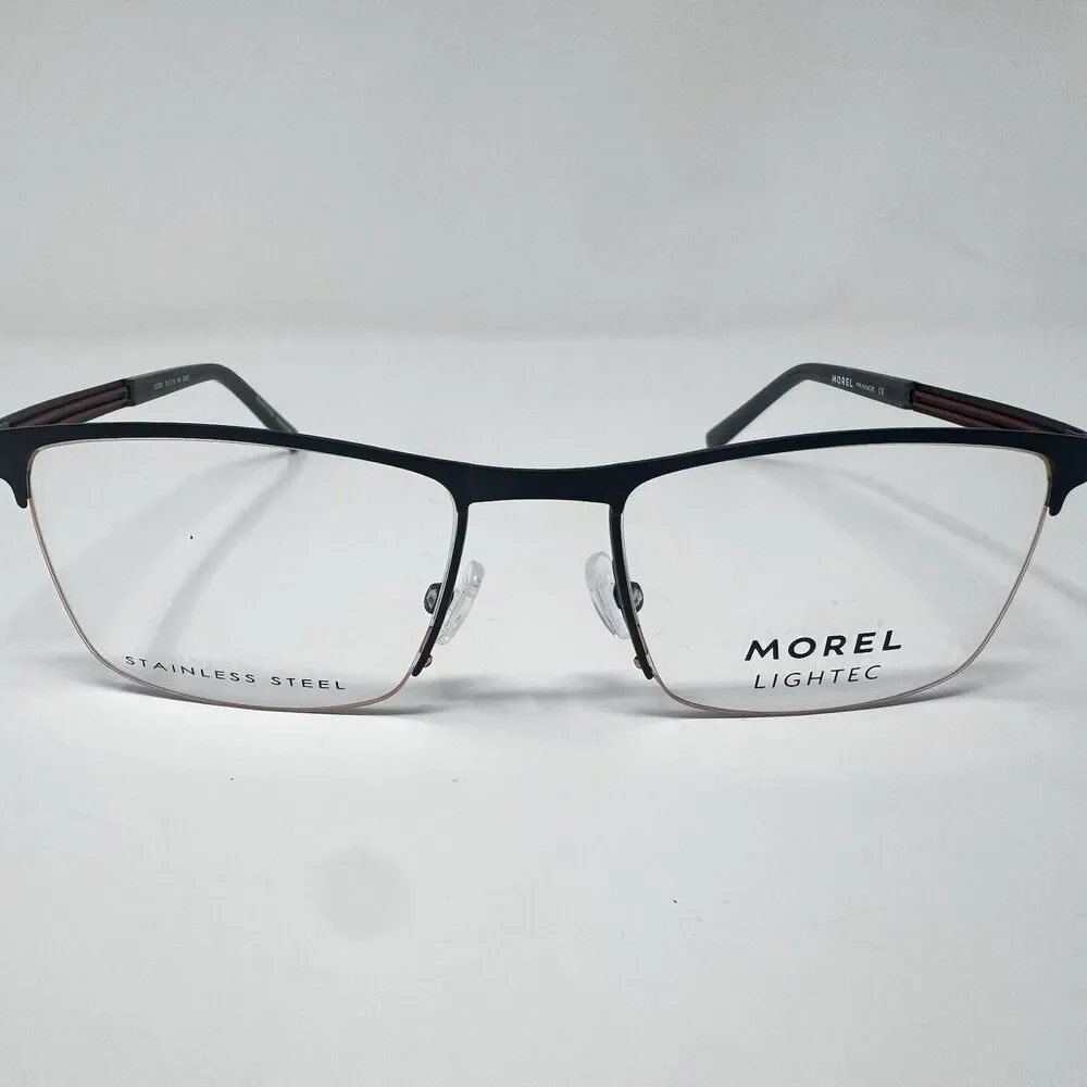 Morel Lightec 30280L 52-18-145 Eyeglass Frames Gunmetal Orange France